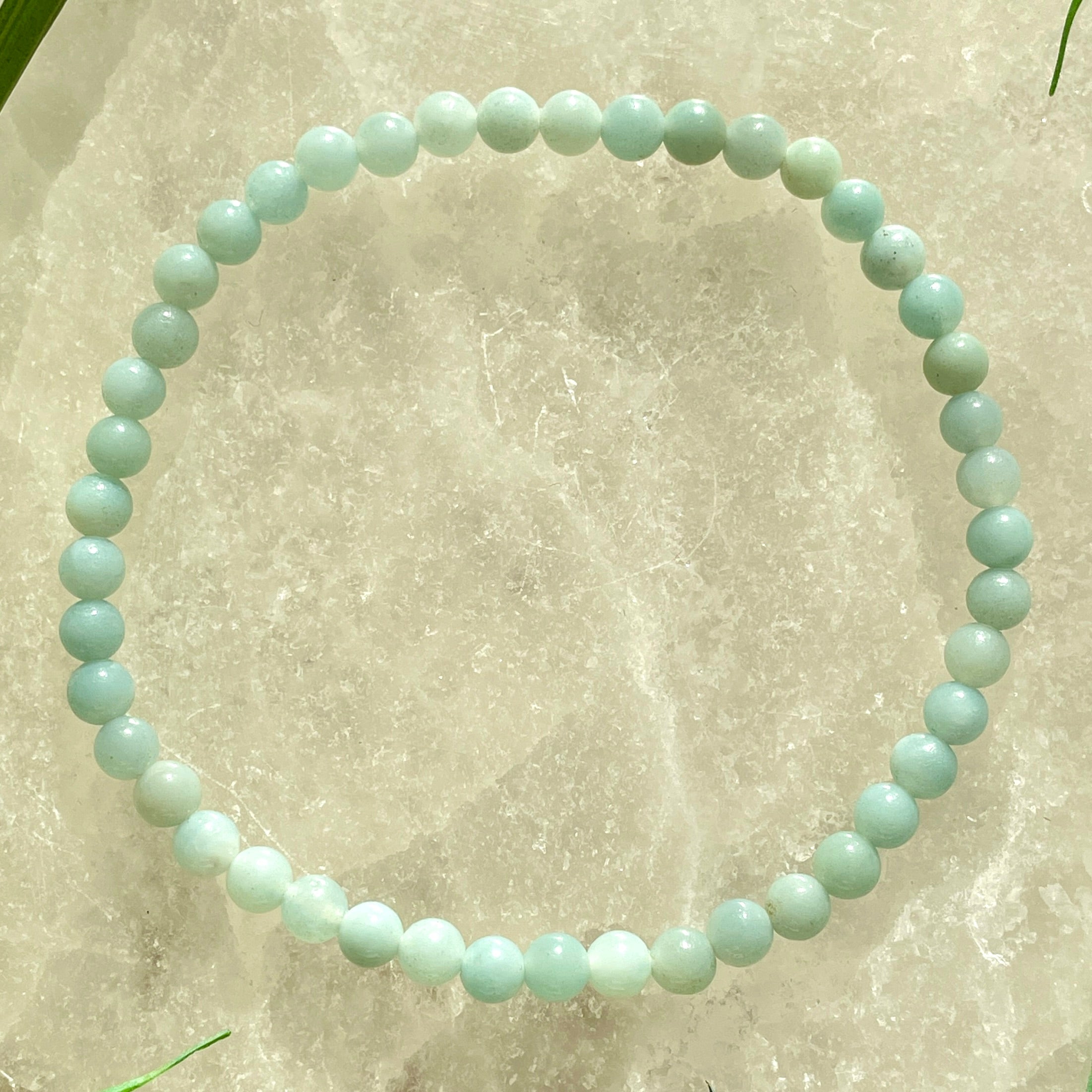 Amazonite Beads Bracelet - 4mm Amazonite Beads Bracelet - 4mm